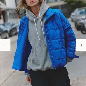 FP Movement by Free People Blue Puffer Jacket “M” Atlantic blue